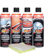 Fast Wax FW1 Detail Kit 4 Pack Waterless Car Wash and Wax